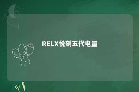 RELX悦刻五代电量